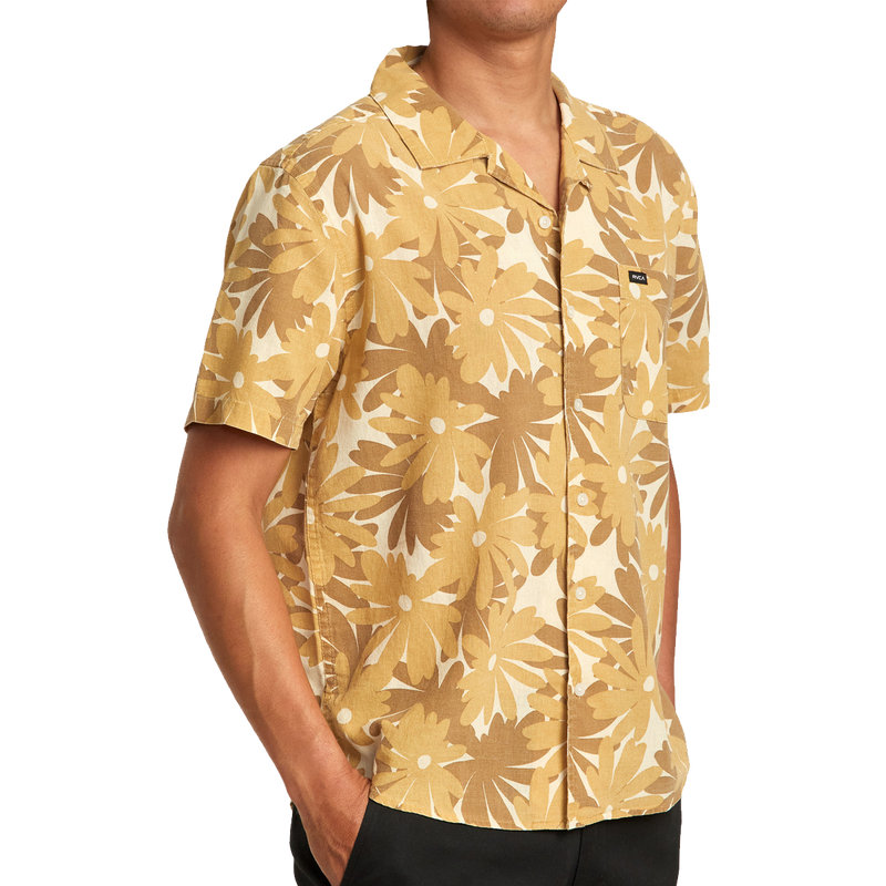 Men's Pop Floral Short Sleeve Shirt, RVCA Men's Pop Floral Short Sleeve Shirt side