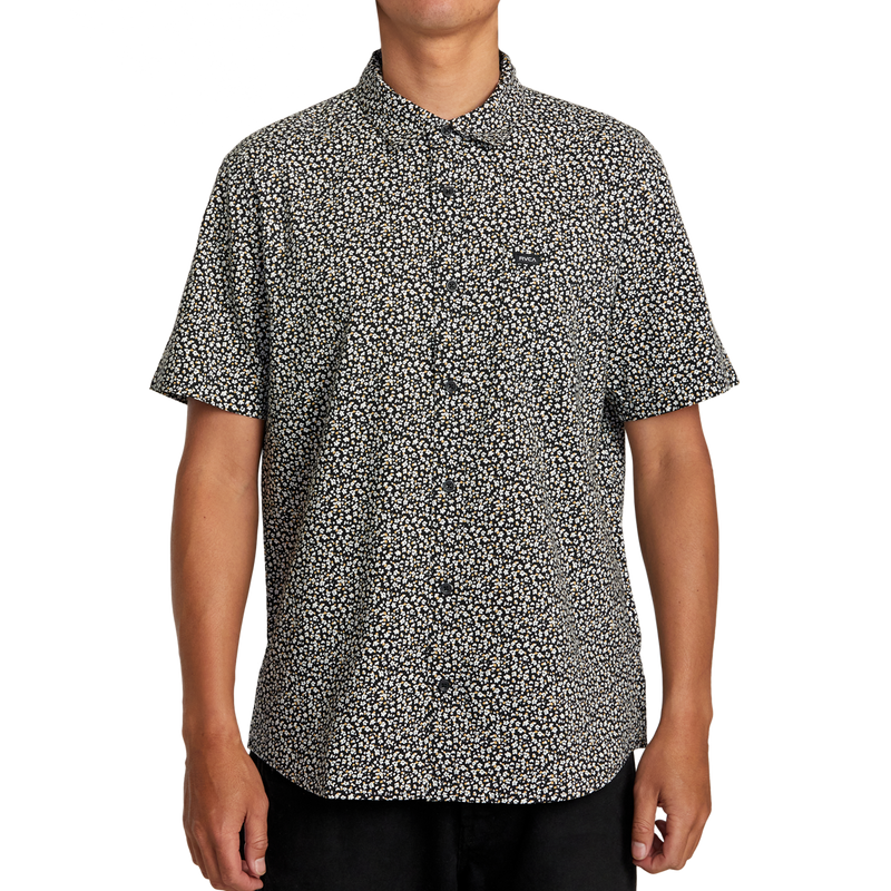 Men's Micro Garden Short Sleeve Shirt, RVCA Men's Micro Garden Short Sleeve Shirt  front