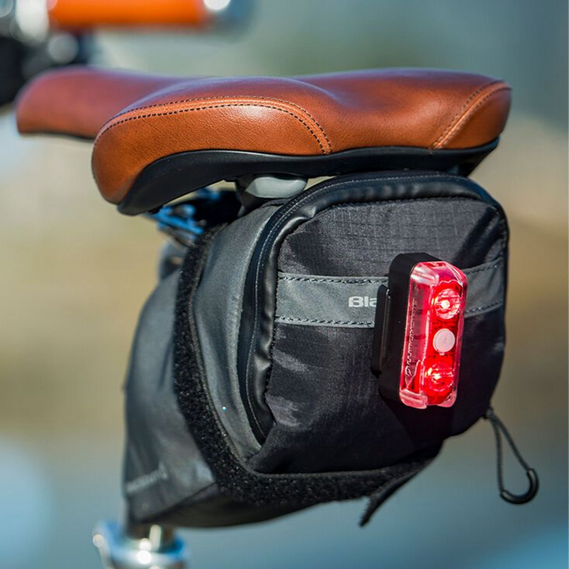 Dayblazer 1500 Front + Dayblazer 65 Rear Light Set, Blackburn Dayblazer 1500 Front + Dayblazer 65 Rear Light Set rear on bag