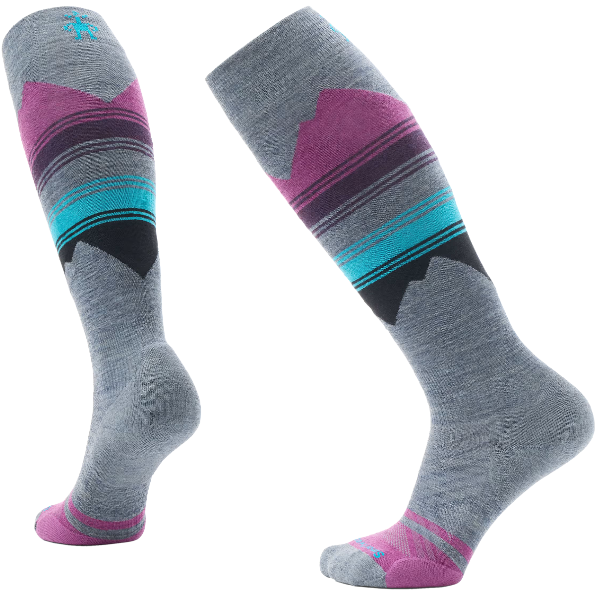 Women's Ski Targeted Cushion Pattern OTC Socks alternate view