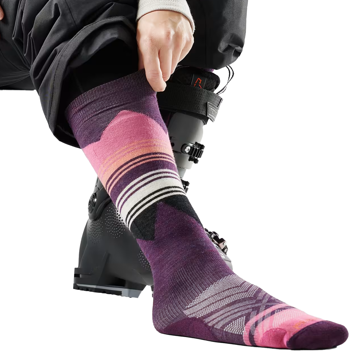 Women's Ski Targeted Cushion Pattern OTC Socks alternate view