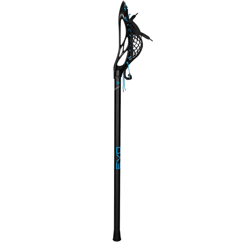 Youth Evo Next Complete Stick, Warrior Men's Evo Next 2023 Complete Stick Size Attack in BK Black side view