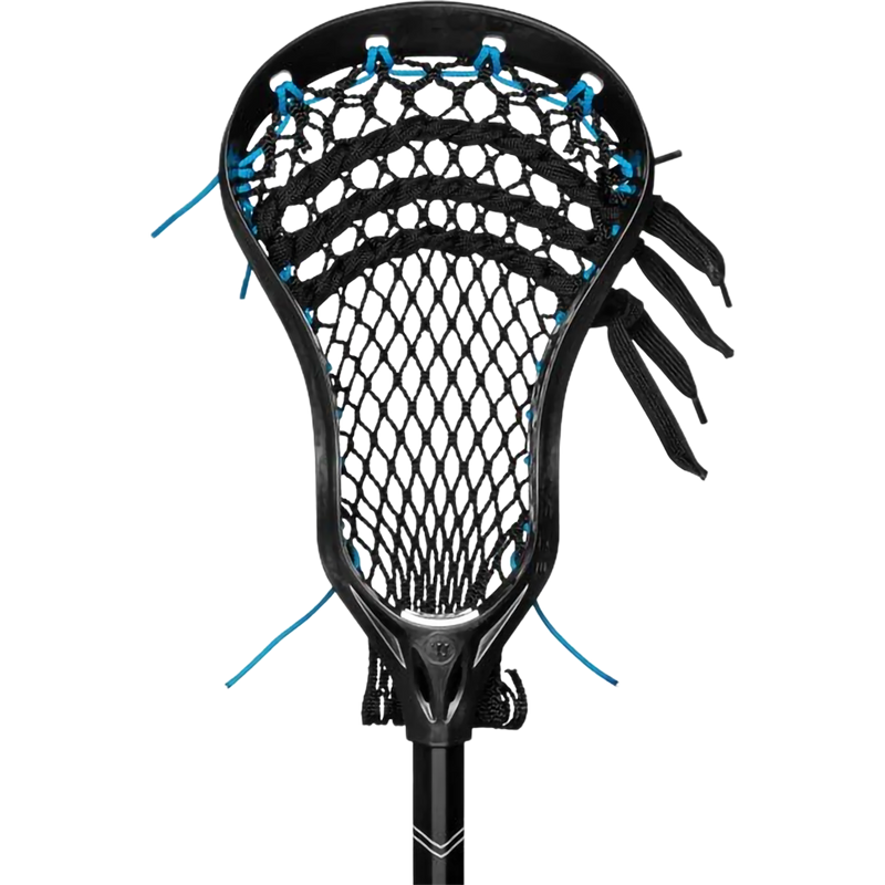 Youth Evo Next Complete Stick, Warrior Men's Evo Next 2023 Complete Stick Size Attack in BK Black head