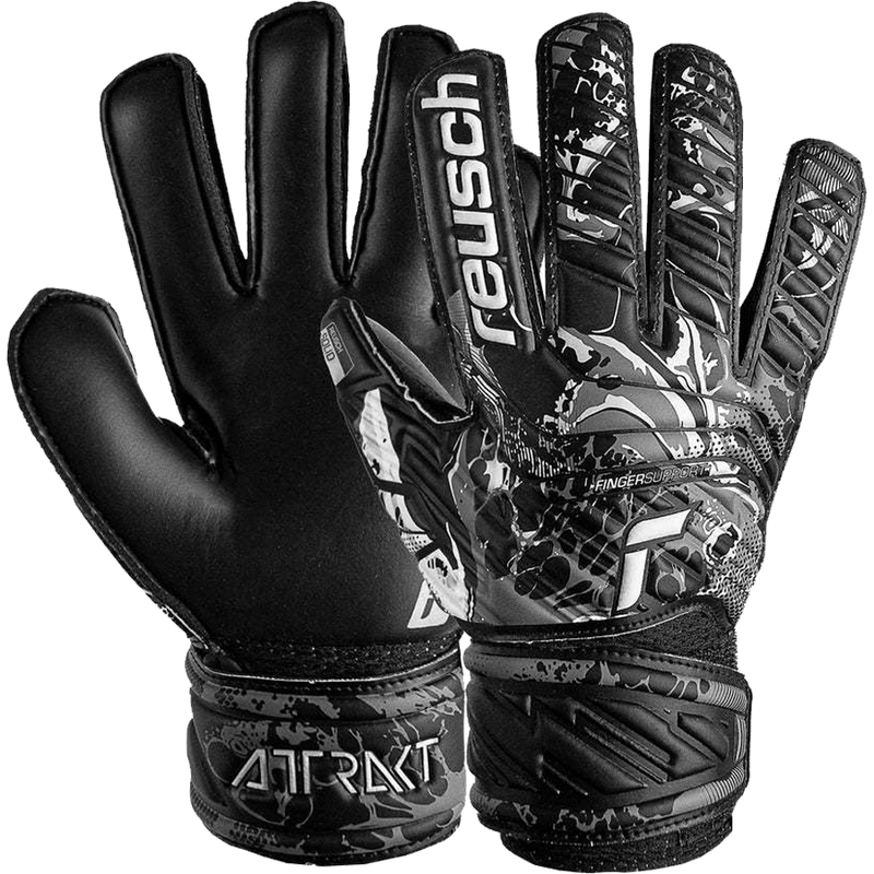 Youth Attrakt Solid Finger Support 23 Glove, Reusch Youth Attrakt Solid Finger Support 23 Glove top and palm