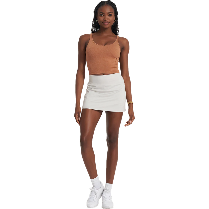 Women's Halo Performance Skirt, Vuori Women's Halo Performance Skirt in Salt Heather front