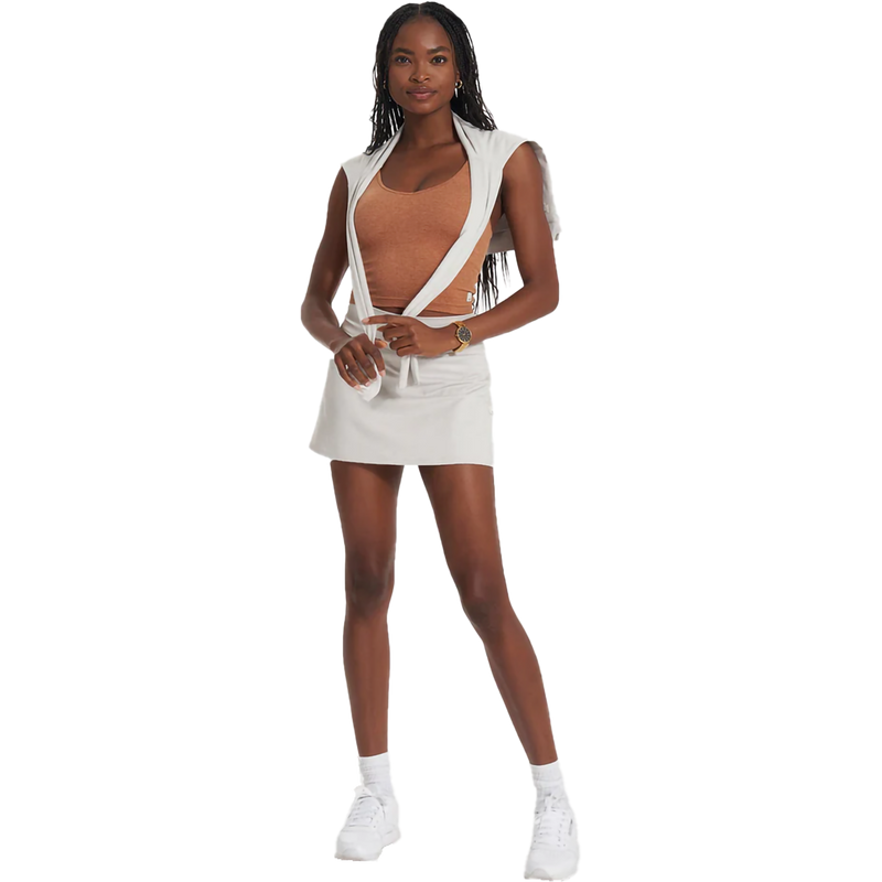 Women's Halo Performance Skirt, Vuori Women's Halo Performance Skirt in Salt Heather front