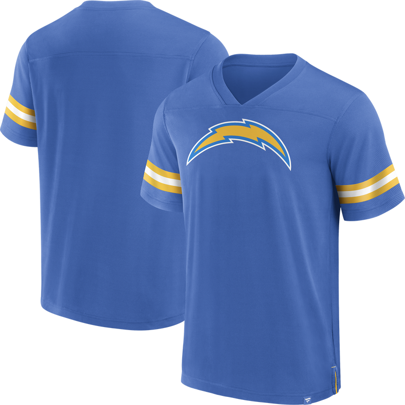 Men's Chargers Fundamentals Hashmark Top, Fanatics Men's Chargers Fundamentals Hashmark Top front and back
