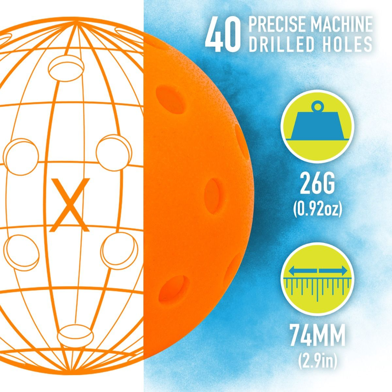 X-40 Pickleball (6 Pack), Franklin Sports X-40 Pickleball - 6 Pack specs