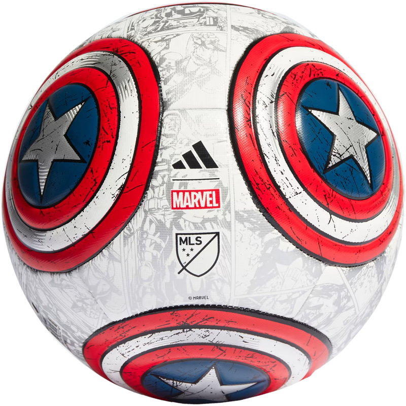 MLS Marvel Captain America Training Ball, adidas MLS Marvel Captain America Training Ball back