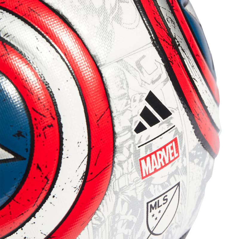 MLS Marvel Captain America Training Ball, adidas MLS Marvel Captain America Training Ball logo