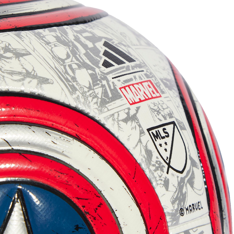 Marvel MLS Captain America Mini Ball, adidas Marvel MLS Captain America Mini Ball logo