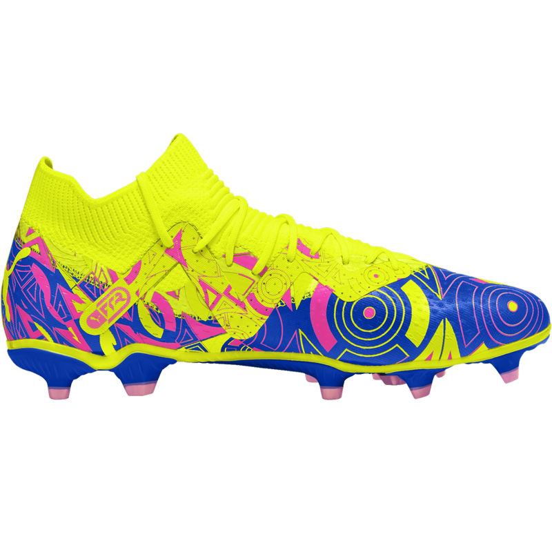 Puma Future Match Energy FG/AG in Ultra Blue/Yellow/Pink