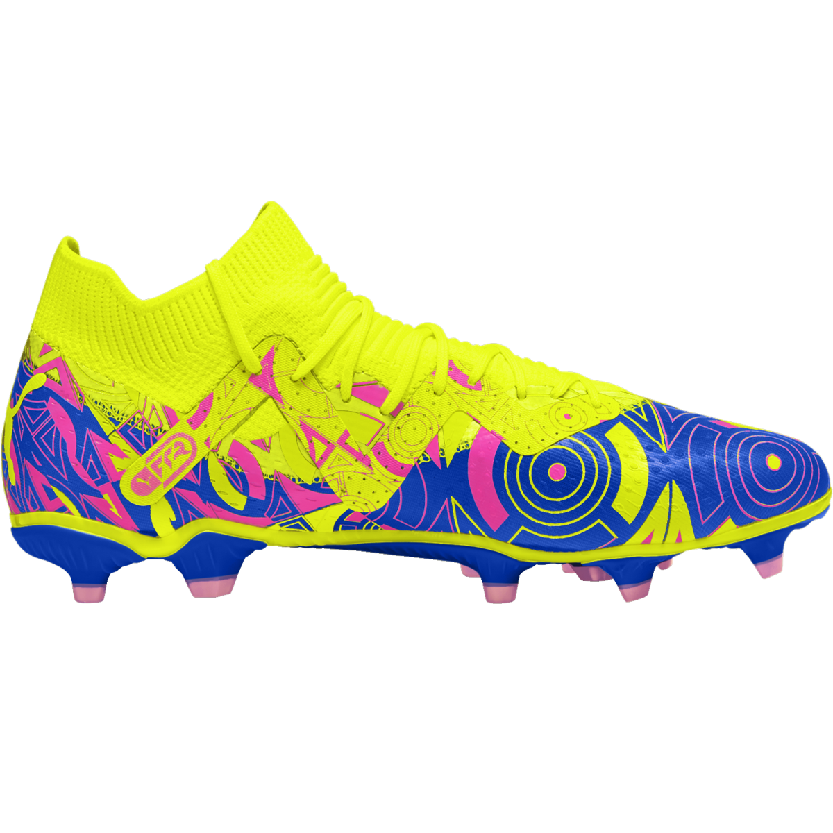 Puma Future Match Energy FG/AG in Ultra Blue/Yellow/Pink