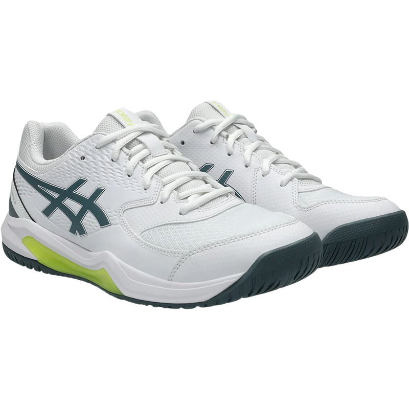 Men's Gel-Dedicate 8, Asics Men's Gel-Dedicate 8 in 108-White/Ironclad pair right