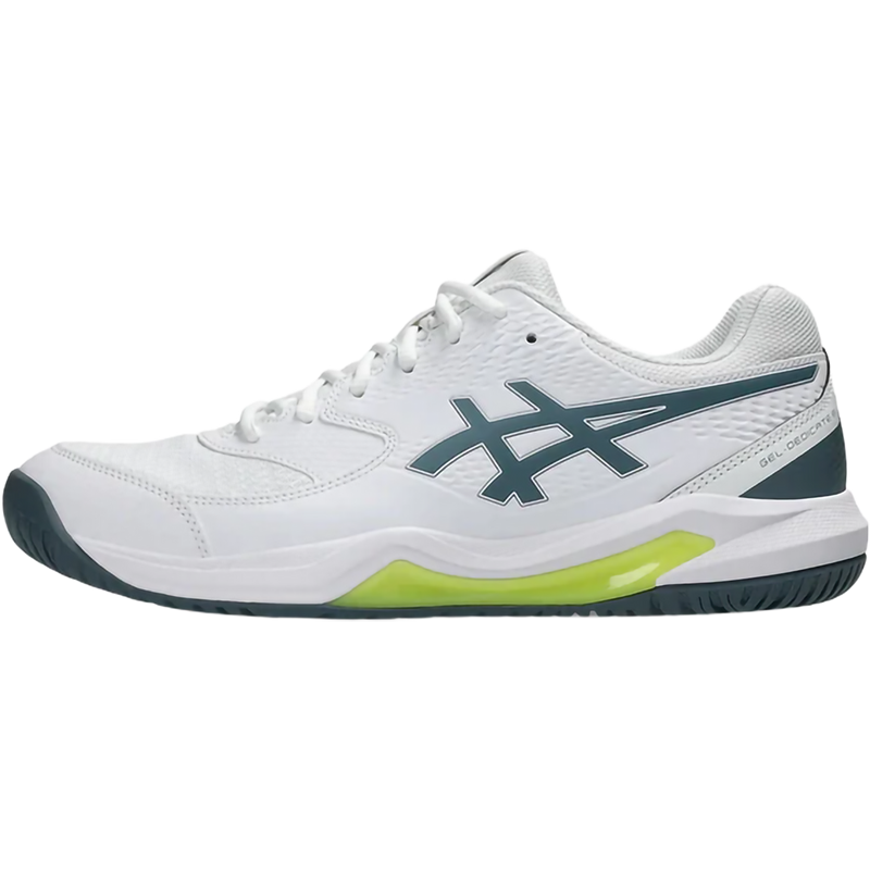 Men's Gel-Dedicate 8, Asics Men's Gel-Dedicate 8 in 108-White/Ironclad left profile