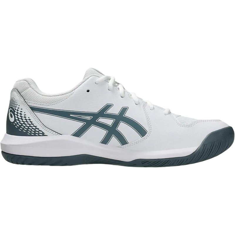 Men's Gel-Dedicate 8, Asics Men's Gel-Dedicate 8 in 108-White/Ironclad left inside profile