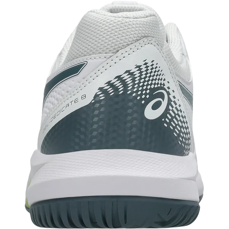 Men's Gel-Dedicate 8, Asics Men's Gel-Dedicate 8 in 108-White/Ironclad back