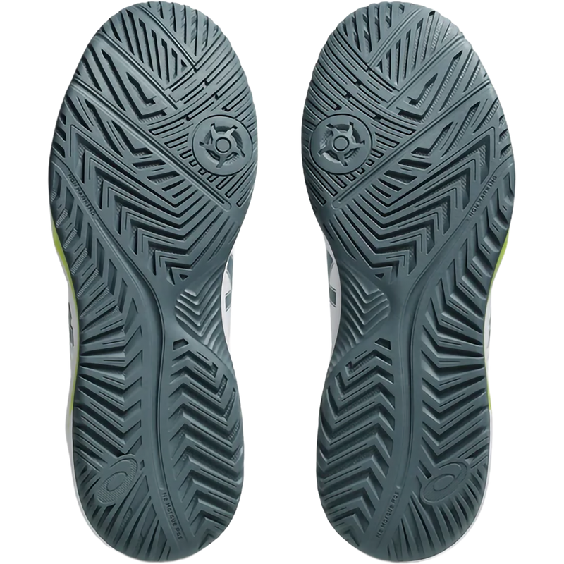 Men's Gel-Dedicate 8, Asics Men's Gel-Dedicate 8 in 108-White/Ironclad pair bottom