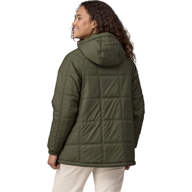 Women's Lost Canyon Hoodie, Patagonia Women's Lost Canyon Hoodie in Pine Green back