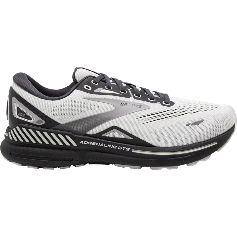Brooks Men's Adrenaline GTS 23 in Oyster/Ebony/Alloy