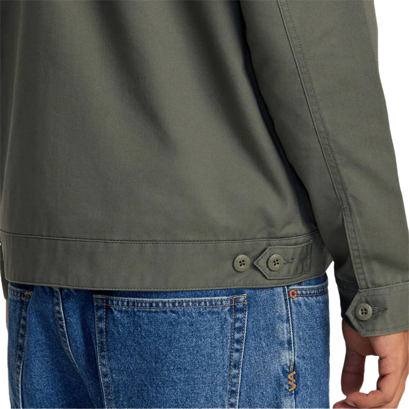 Day Shift Jacket, RVCA Day Shift Jacket in OLV Olive back hem