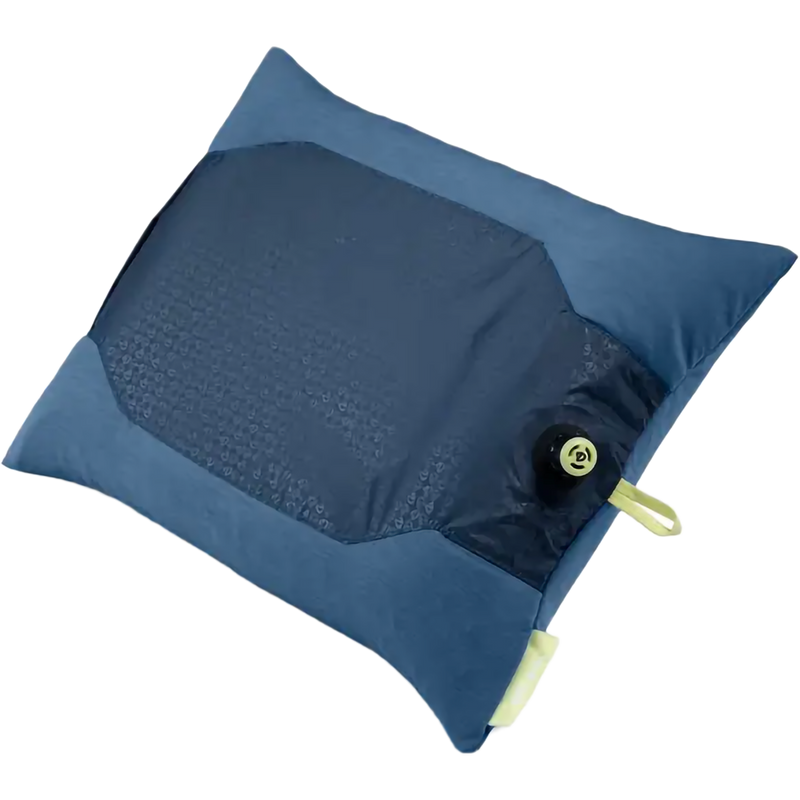 Fillo Elite Ultralight Pillow, Nemo Fillo Elite Ultralight Pillow in Blue Horizon Citron bottom oblique perspective