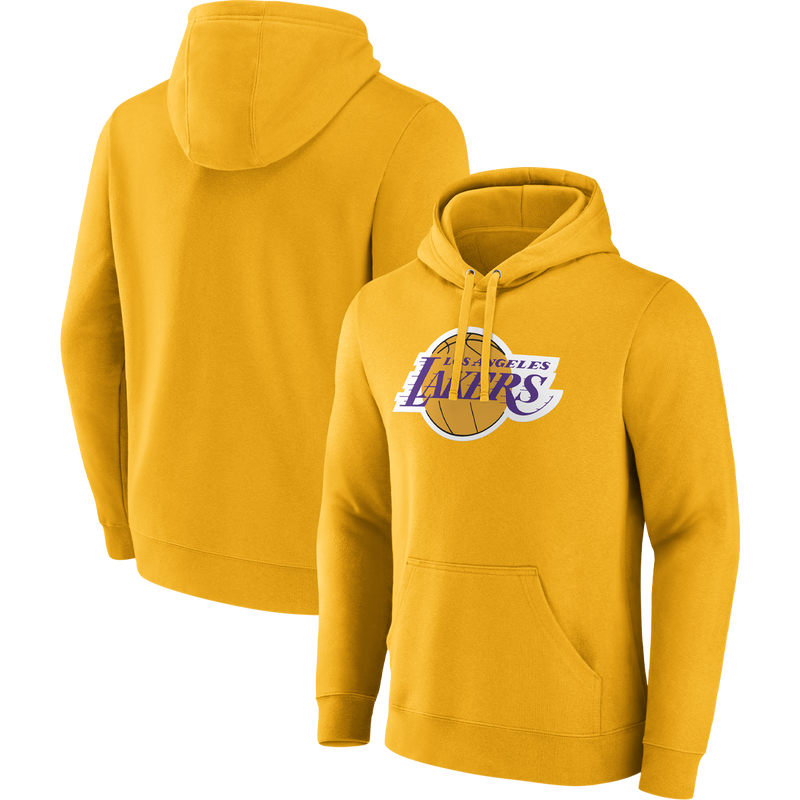 Men's Lakers Primary Logo Hoodie, Fanatics Men's Lakers Primary Logo Hoodie front and back