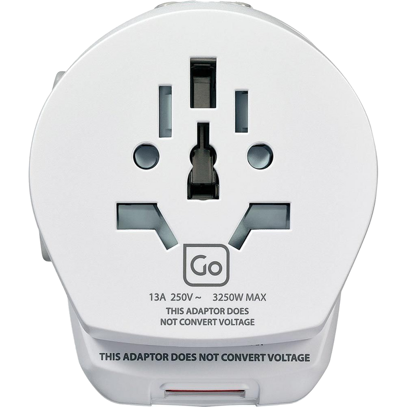 Worldwide Grounded Adaptor USB, Go Travel Worldwide Grounded Adaptor USB front
