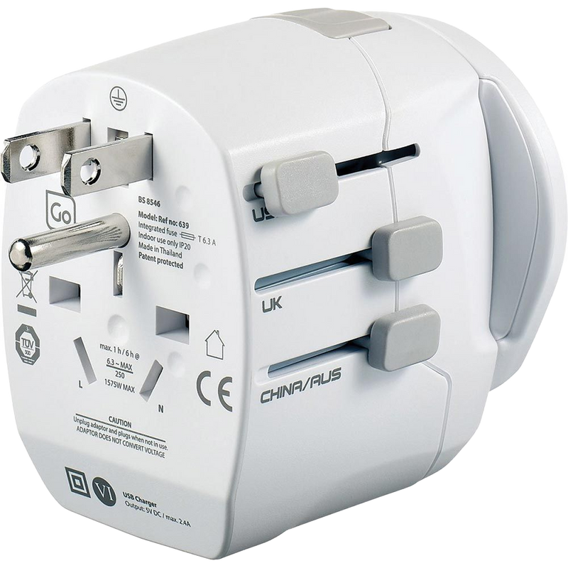 Worldwide Grounded Adaptor USB, Go Travel Worldwide Grounded Adaptor USB usa