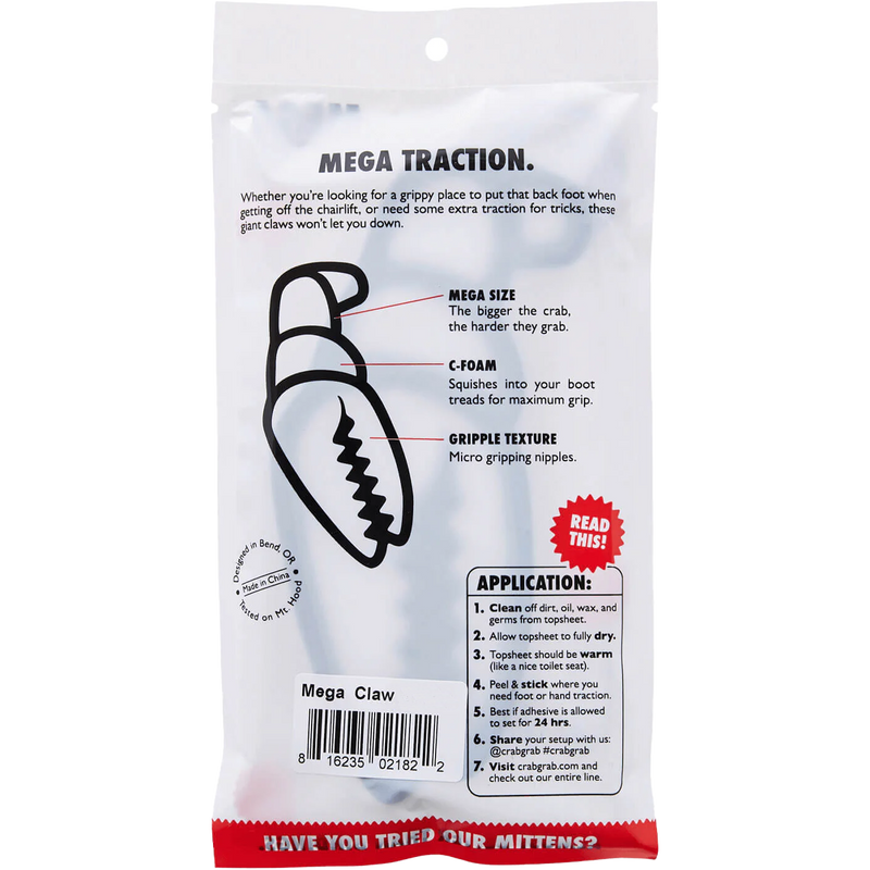 Mega Claw, Crab Grab Mega Claw back of package