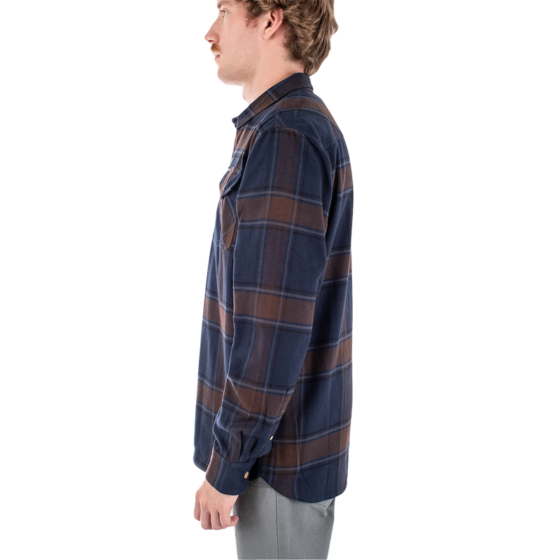 Men's Breaker Flannel, Jetty Men's Breaker Flannel in Graphite left