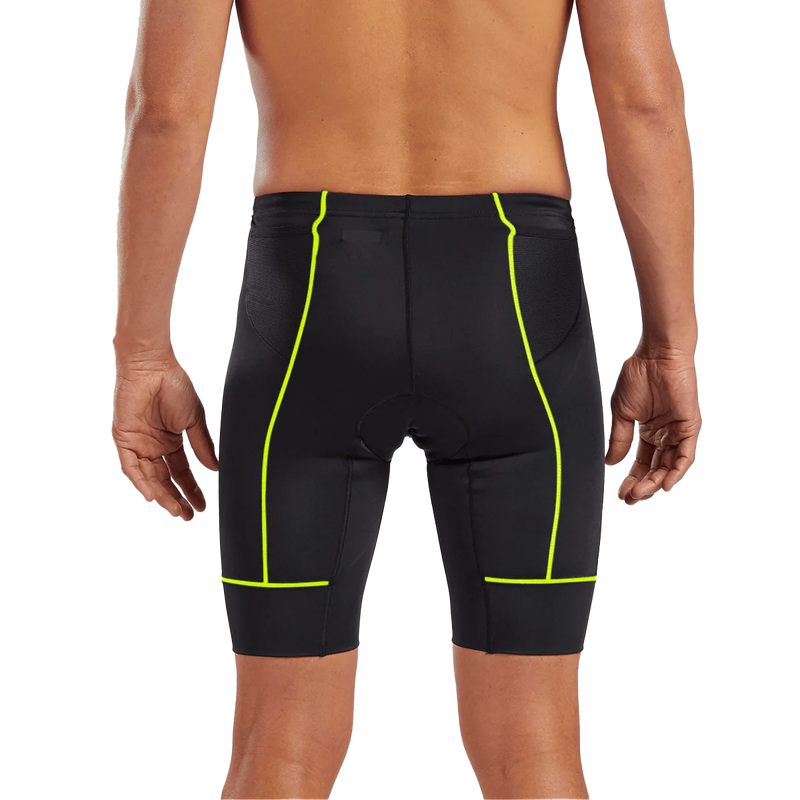 Men's Core+ Tri 9" Short, Zoot Sports Men's Core+ Tri 9" Short in Safety Yellow back