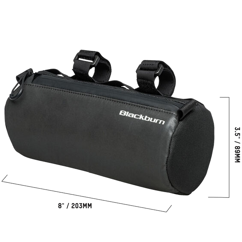 Grid Handlebar Bag, Blackburn Grid Handlebar Bag in Black dimensions