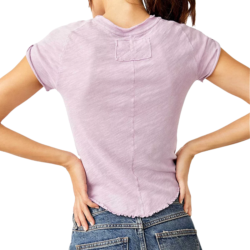 Women's Be My Baby Short Sleeve, Free People Women's Be My Baby Short Sleeve in Lilac Bouquet back