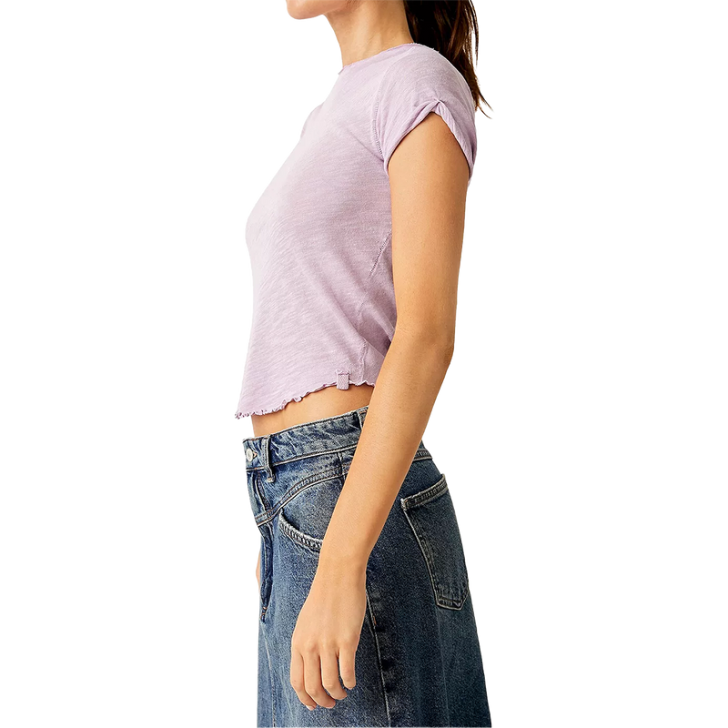 Women's Be My Baby Short Sleeve, Free People Women's Be My Baby Short Sleeve in Lilac Bouquet left