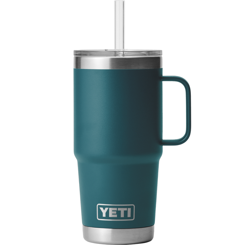 Yeti Rambler 25 oz Mug with Straw Lid in Agave Teal