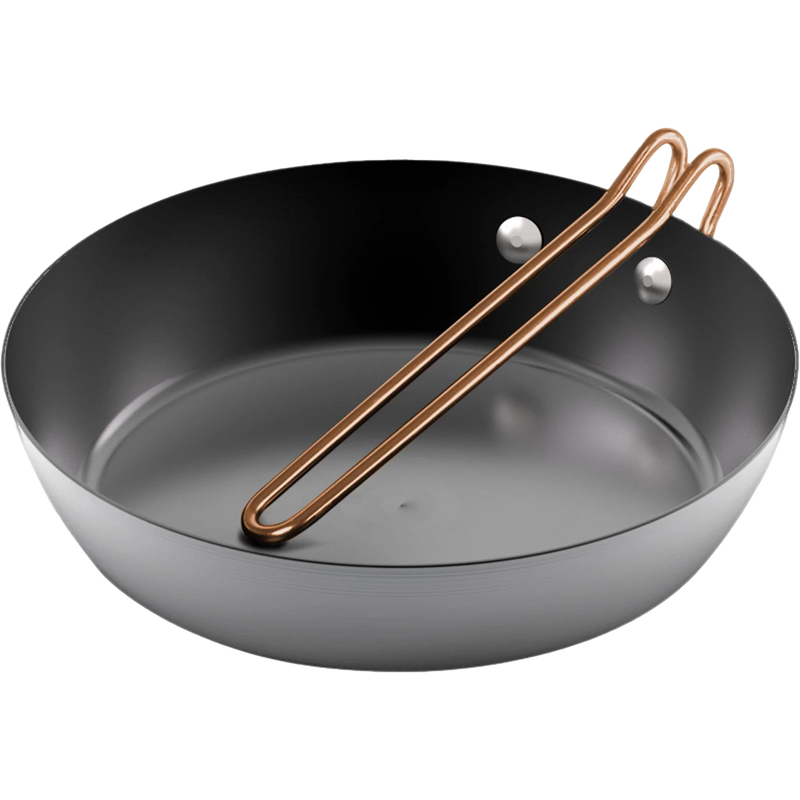 Carbon Steel 8" Frypan, GSI Outdoors Carbon Steel 8" Frypan handle folded