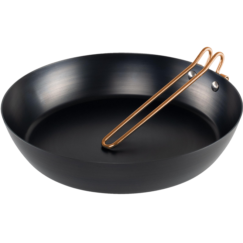 Carbon Steel 10" Frypan, GSI Outdoors Carbon Steel 10" Frypan handle folded