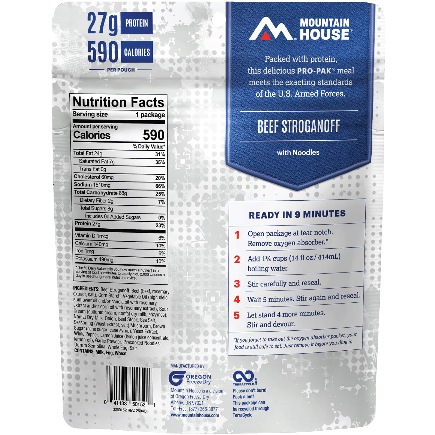 Beef Stroganoff Pro Pak (1 Serving) alternate view