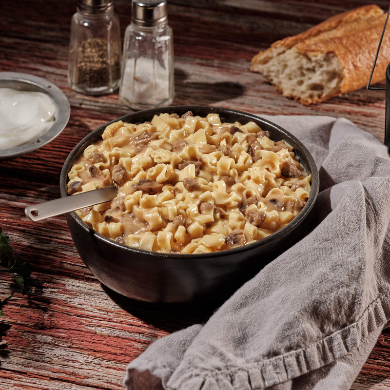 Beef Stroganoff Pro Pak (1 Serving), Mountain House Beef Stroganoff Pro Pak at camp