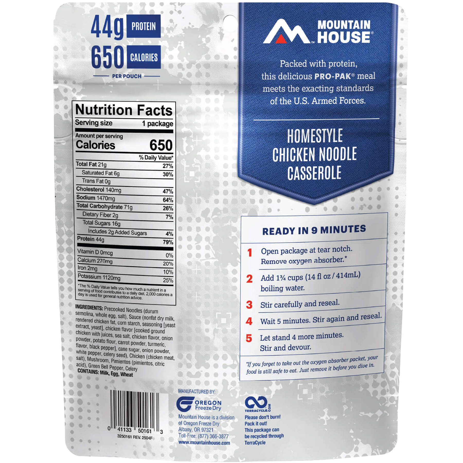 Homestyle Chicken Noodle Casserole Pro Pak (1 Serving) alternate view