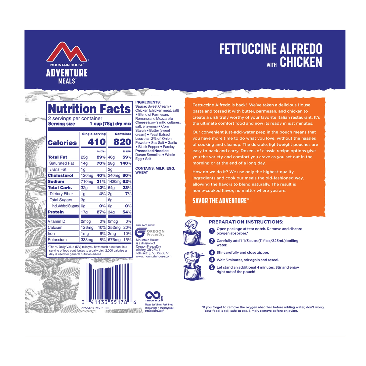Fettuccine Alfredo with Chicken (2 Servings) alternate view