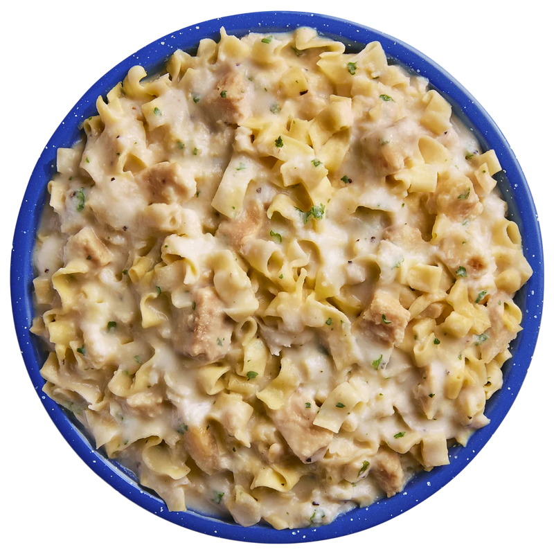 Fettuccine Alfredo with Chicken (2 Servings), Mountain House Fettuccine Alfredo with Chicken in bowl