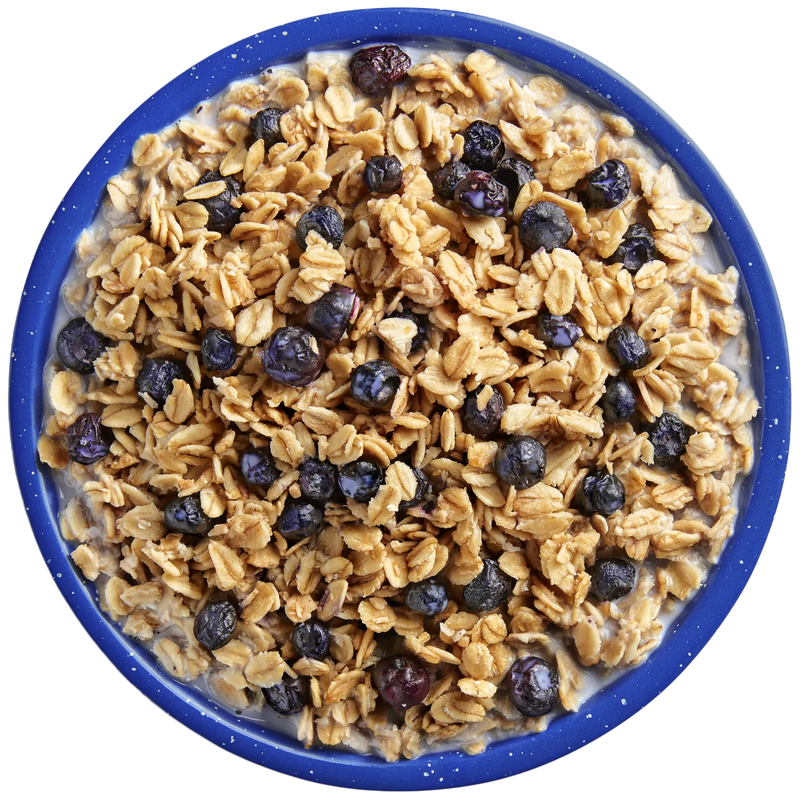 Granola with Milk & Blueberries (2 Servings), Mountain House Granola with Milk & Blueberries in bowl