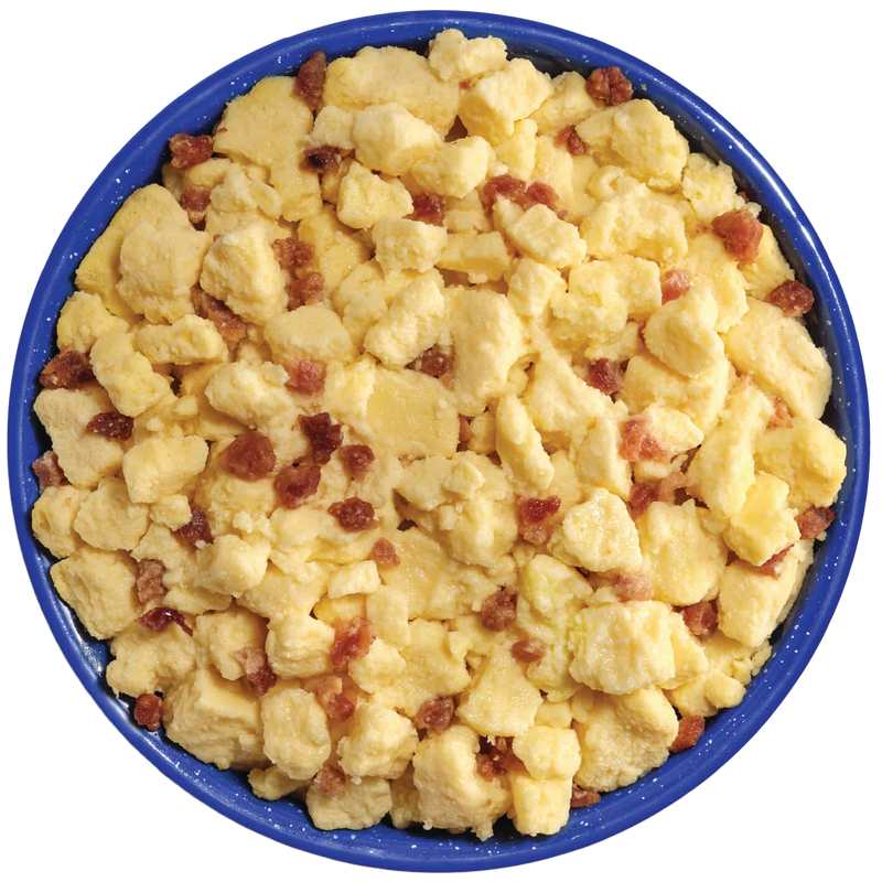 Scrambled Eggs with Bacon (1 Serving), Mountain House Scrambled Eggs with Bacon in bowl