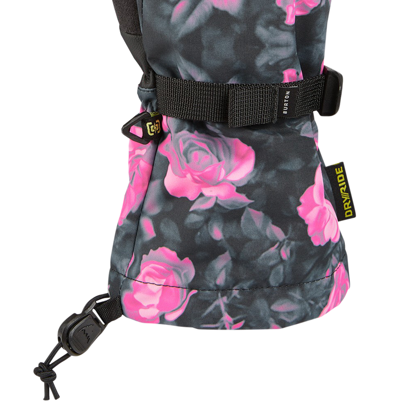 Burton Women's Profile Mittens wrist adjustment and cuff cinch