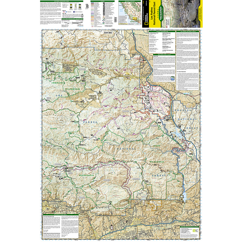 Los Padres Nat Forest East Map, National Geographic Maps Los Padres Nat Forest East Map Open