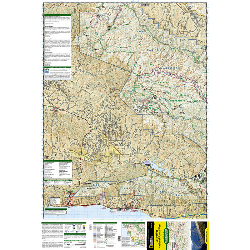 Los Padres Nat Forest West Map, National Geographic Maps Los Padres Nat Forest West Map Front
