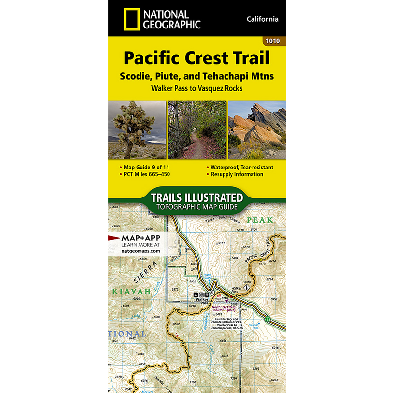 Pacific Crest Trail: Scodie, Piute, and Tehachapi Mountains Map, Featured Image