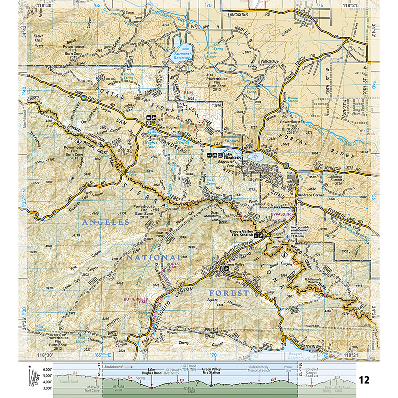 Pacific Crest Trail: Scodie, Piute, and Tehachapi Mountains Map, National Geographic Maps Pacific Crest Trail: Scodie, Piute, and Tehachapi Mountains Map back
